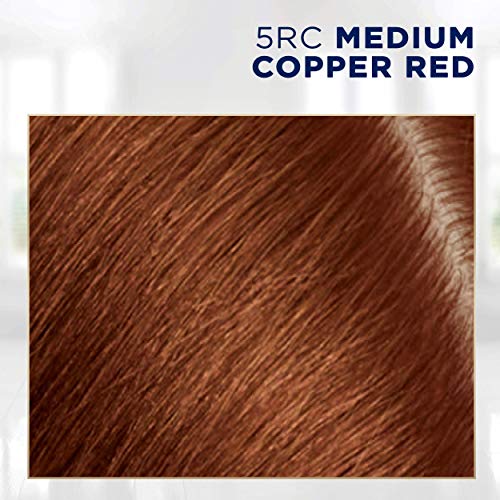 מגע שורש קליירול על ידי צבע שיער קבוע נחמד וקל, 5 צבע שיער אדום נחושת בינוני, חבילה של 1