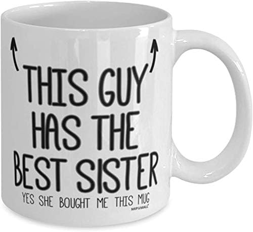 ספל האחים מיפומל-מתנות לאח-לבחור הזה יש את האחות הטובה ביותר - ספלי קפה, מתנות יום הולדת בשבילו,