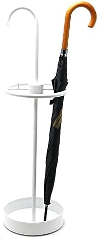 מטריית מתכת אומון עומדת למקלות הליכה ובקנים, מתלה מחזיק מטרייה מהיר מודרני עם מגש טפטוף וים, למסדרון/לבן