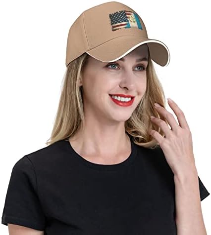 Tiayead משולב גואטמלה וארהב כובע בייסבול דגל ארהב, כובע משאיות לגברים ואישה אבא כובע מתכוונן