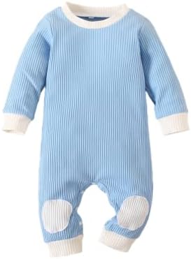 חורף חמוד חמוד תינוק תינוק תינוק יוניסקס כחול מוצק סרוג חם סרוג גוף גוף רומפר