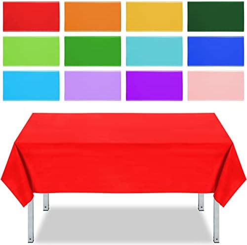Frienda 24 PCS צבע מגוון מטליות שולחן פלסטיק 54 x 108 אינץ