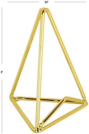קויאל סיטונאי מודרני מתכת גיאומטרי משולש חתונה מקום כרטיס מחזיקי, סט של 12 זהב שולחן מספר מחזיקי