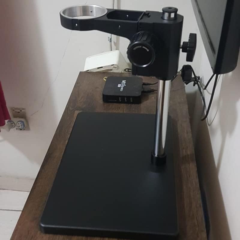 סוגר זרוע מחזיק מעמד מצלמה מיקרוסקופ משקפת טרינוקולר תעשייתי 76 ממ אוניברסלי 360 מסתובב שולחן