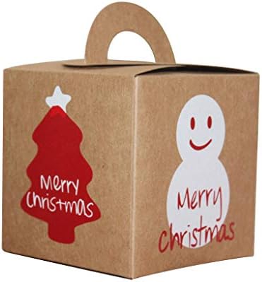 5 שקית קרטון חג המולד קראפט נייר נייר אריזת שקית מתנת תיק בית תפאורה תליית חרוזים עבור קיר תפאורה