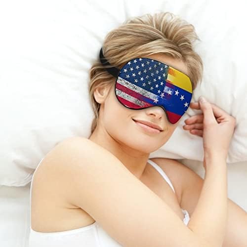 מסכות עין שינה, דגל אמריקאי של ונצואלה מסכת עיניים שינה וכיסוי עיניים עם רצועה/סרט אלסטי לנשים גברים