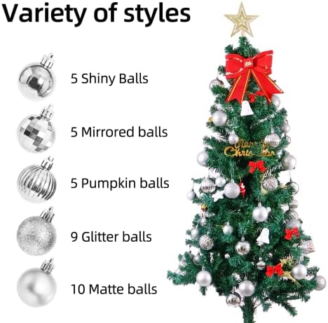 קישוטי כדורי חג המולד, קישוטי עץ חג המולד, כדורי עץ חג המולד חסרי התנפצות, כדורים תלויים בעץ חג המולד