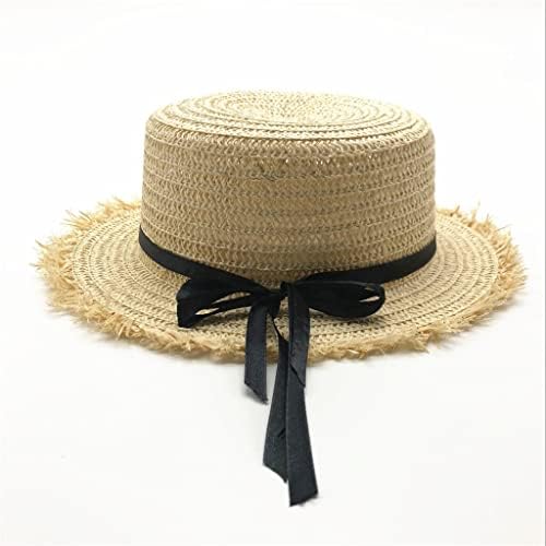 לרכוש כובע קש עליון שטוח קיץ אביב אביב טיול נשים כובעי פנאי פרל חוף כובעי שמש פרחים כובע בנות