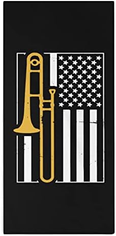 ארצות הברית דגל טרומבון מיקרו -סיבר מגבות מגבות סופגות סופג