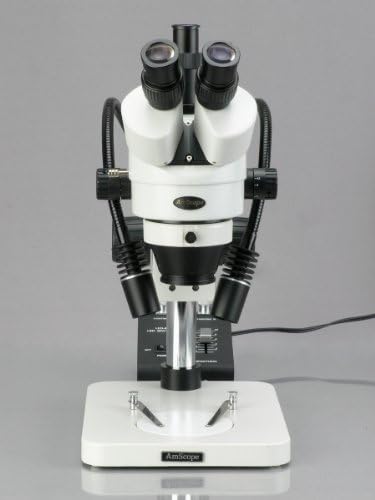 מיקרוסקופ זום סטריאו טרינוקולרי מקצועי דיגיטלי של אמסקופ ס. מ-1 טסוו 2-ל6-ו-8 מ', עיניות פי 10 ו-25,