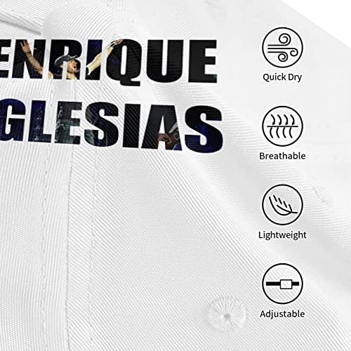 מוסיקה אנריקה איגלסיאס זינגר לוגו בייסבול כובע נשים גברים גודל מתכוונן כובע ריצה שחור