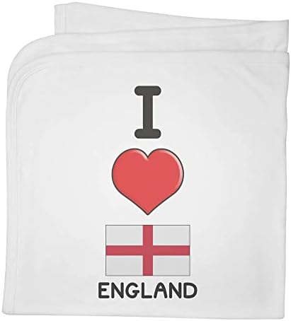 Azeeda 'אני אוהב את אנגליה' שמיכה / צעיף כותנה כותנה