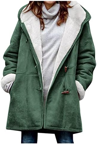 מעילי חורף לנשים 2023 בצבע אחיד מזדמן צווארון פליס ז'קט כיס ברדס עם מעילי כיס לבוש חיצוני עם הלבשה חיצונית