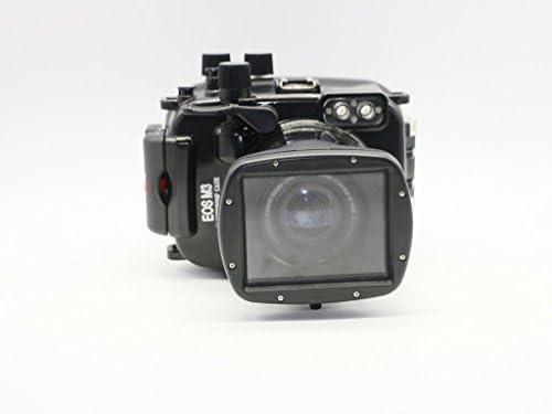 Polaroid SLR צלילה מדורגת מארז דיור מתחת למים עמיד למים למצלמת Canon M3 עם עדשה 18-55 ממ