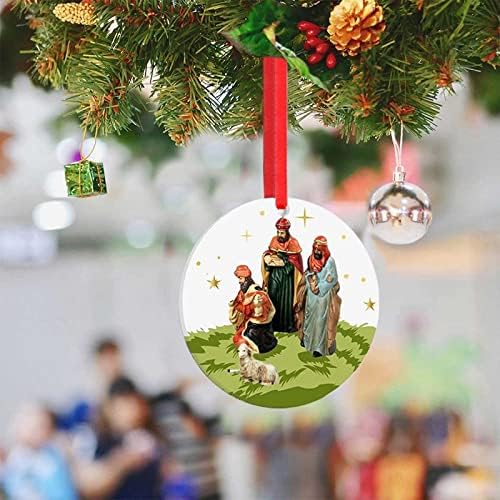 Sunteamo חג המולד תליון תליון עץ חג המולד רישום לחג רישום קריסטלים אקריליים