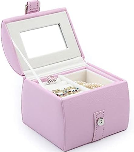 קופסת תכשיטים וולנוטה פשוט שכבה כפולה קופסת אחסון תכשיטים קופסת קיבולת גדולה עגילי טבעות מארגן תכשיטים