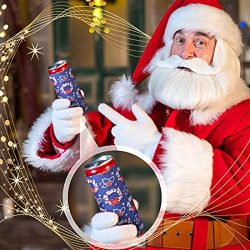 16 חתיכות בירה לחג המולד פחית שרוולים קירור בירה מבודדת שרוולי בירה שרוולי סנטה קלאוס אייל שלג איש גרב