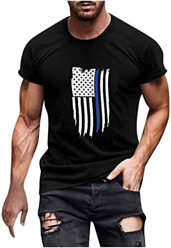 תלבושות 4 ביולי לגברים 3D ארהב הדפס דגל חולצה פטריוטי