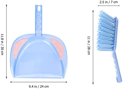 סט מברשת מברשת Distpan Mini Mini: תבנית פלסטיק מצוירת ופירור כלי ניקוי מטאטא