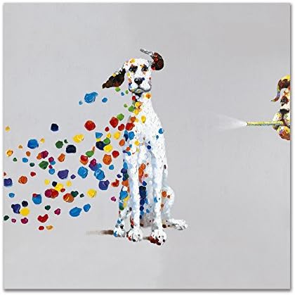 בד בעבודת יד אמנות שמן בעלי חיים ציור צבע כלב חמוד תמונות קיר מודרני תמונות לסלון קיר אמנות בית קישוט