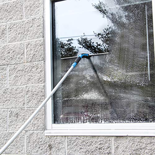 אונגר מקצועי 18 חלון מסתובב אחיזה ומגב זכוכית עם 8 'חיבור וקוטב נקי