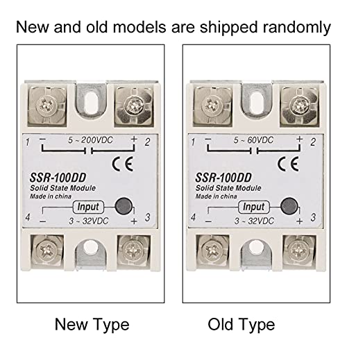 SSR-100DD ממסר מצב מוצק 100A DC 3-32V קלט 5-200V DC פלט רגישות גבוהה DC למודול ממסר DC בדרך כלל פתוח