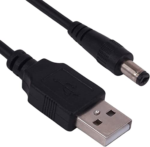 Yncris usb עד DC 5.5 ממ כבל, USB 2.0 סוג זכר ל- DC 5.5 ממ x 2.1 ממ DC 5V כבל מחבר תקע חשמל