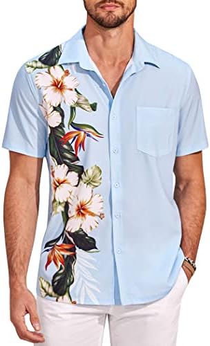 חולצות חוף לגברים קואופנדי חולצות שרוול קצר חולצה הוואי
