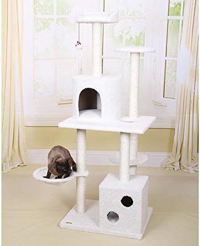 עצי חתול Moolo עץ חתול, קטיפה טבעית עץ חתול טבעי מגדל מגדל חתול מטפס על מסגרת טפס
