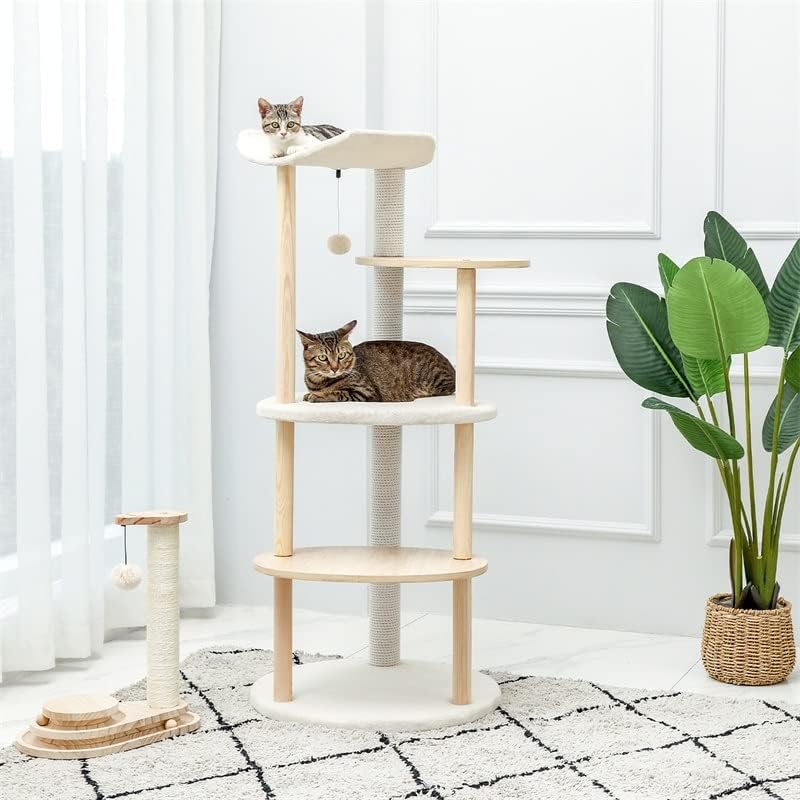 בית ריהוט חתול עץ מגבת חיות מחמד ערסל טיפוס מסגרת צעצוע מרווח