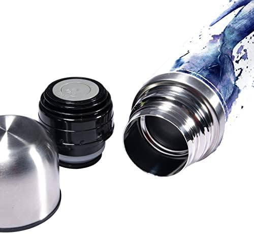 SDFSDFSD 17 גרם ואקום מבודד נירוסטה בקבוק מים ספורט קפה ספל ספל ספל עור אמיתי עטוף BPA בחינם, דג צבעי