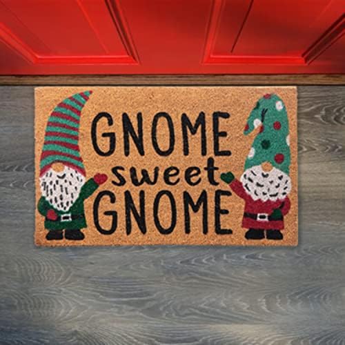 Ganz Gnome Sweet Gnome Dommat, Coir, PVC, רוחב 30 אינץ ', 18 אינץ' לנגה, חום