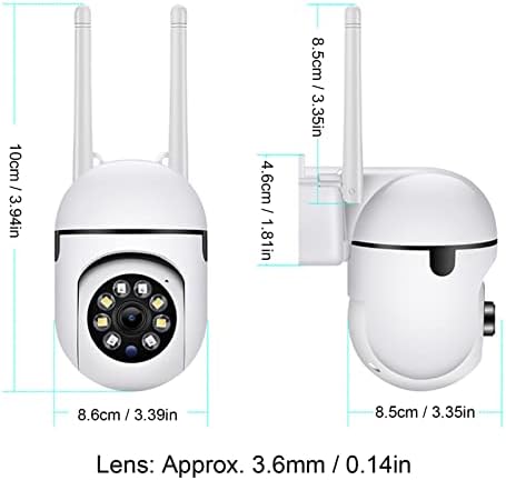 מצלמת אבטחה של נורת USB, ראיית לילה רכוב על קיר 1080p בהירות אופקית 2MP מצלמת מעקב חיצונית לחצר לחצר