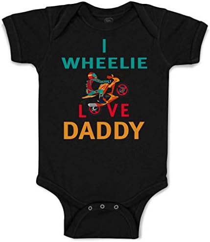 בגד גוף מותאם אישית לתינוק אני גלגל אוהב אבא אבא של יום האב אופנוע אופנוע מצחיק