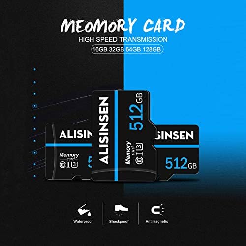 כרטיס זיכרון מיקרו 512 ג ' יגה-בייט עם מתאם כרטיס זיכרון מהיר פלאש מהיר כרטיס זיכרון כיתה 10 לצילום,