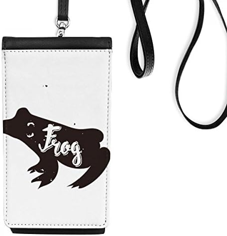צפרדע שחור לבן טלפון ארנק ארנק תליה כיס נייד כיס שחור