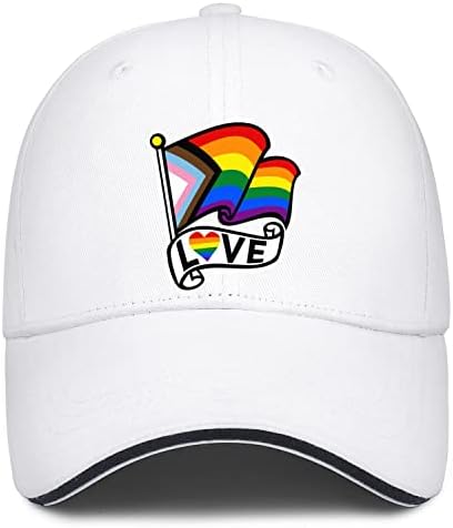 כובע גאווה כובע קשת להטבים כובע בייסבול רשת מתכווננת לגברים נשים גאווה הומוסקסואלית לשימוש יומיומי לשימוש