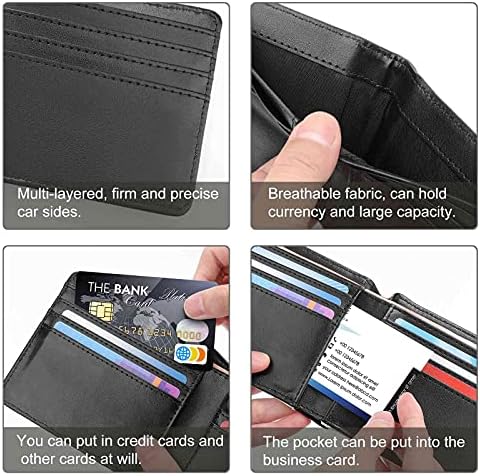 פיראט גולגולת גברים של ארנקים כפולים כסף קליפ ארנק עם 6 מחזיקי כרטיס אשראי