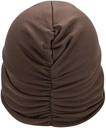 טורבנים לנשים טורבנים כימיים כפה קשורה קשורה כובע עטיפת ראש מצופה מתיחה מעוותת טורבנים קפלים הודו כובע