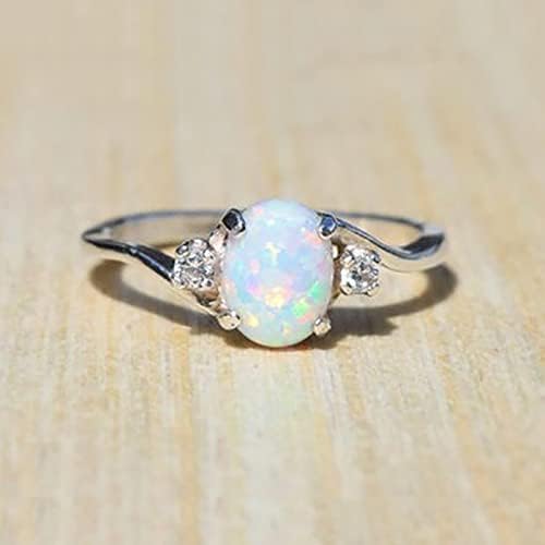 בסדר גבירותיי כסף טבעת סגלגל לחתוך ריינסטון תכשיטי יום הולדת הצעת מתנת כלה אירוסין מסיבת טבעת אהבת קשר טבעת