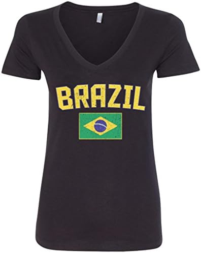 חולצת טריקו של דגל ברזיל לנשים