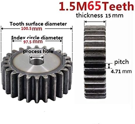 1.5 מ ' 65 שיניים שלוחה הילוך פחמן 45 פלדה מיקרו מנוע שידור חלקי תיבת הילוכים הזדווגות חלקי רובוט אבזרים