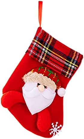 פוינסטיאס מלאכותי גרלנד לחוץ גרביים גדולים גרבי ממתקים קישוטים לחג המולד קישוטי מסיבת חג המולד ביתי גבישי זכוכית