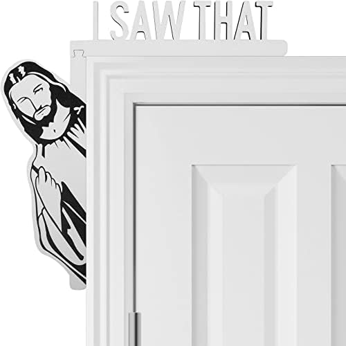 ראיתי שדלת ישו יושבת עיצוב בית מצחיק ישו, ראיתי את הדלת של הקולב עץ עץ פינת קישוט ישו שלט ישוע