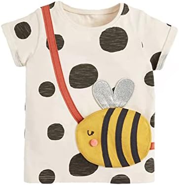 חולצות חולצות בנות פעוטות חולצות חד קרן טופיות לילדים בגדי קיץ שרוול קצר