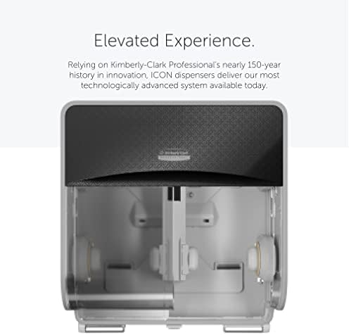 לוחית הפנים של Kimberly-Clark Professional Icon ™, עיצוב פסיפס כסף, עבור מתקן נייר טואלט סטנדרטי רגיל ללא תשלום