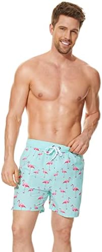 חג גברים של חגורת גומי בגד ים מהיר יבש בגדי ים חוף מכנסיים קצרים עם צד רוכסן כיסים