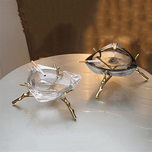 מאפרות פליז מאפרה מודרני משולש זכוכית גביש משולש קפה מאפרה שולחן סלון שולחן קישוט לימוד חדר תה מאפשי מאפרים לסיגריות
