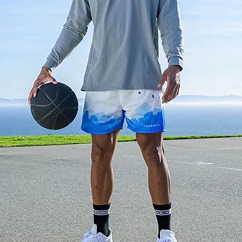 Guobioziy גברים 2 מארז מכנסי כושר מכנסיים קצרים מהיר יבש פיתוח גוף הרמת משקולות אימוני אימון ריצה רץ הוואי