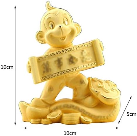 קוף Zlbyb שרף זהב צלמיות אספנות פסל שולחן